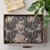 Black Rose Gold Tiger Floral Seidenpapier (Geschenk)