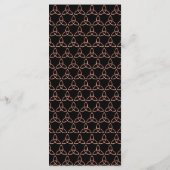 Black Rose Gold Trinity Celtic Knot Wedding Menu Menükarte (Rückseite)