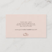 Black Rose Gold Verlobung Wedding Ring Juwelen Visitenkarte (Rückseite)