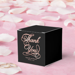 Black & Rose Gold Vielen Dank für Ihre kalligraphi Geschenkschachtel