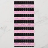 Black & Rose Gold Weihnachtsmenü mit Snowman Menükarte (Rückseite)