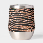 Black Rose Gold Zebra Glitzer (Rückseite)