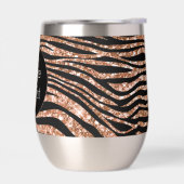 Black Rose Gold Zebra Glitzer (Links)