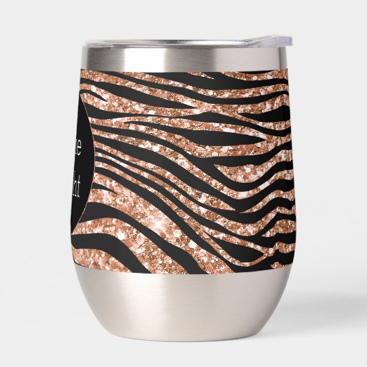 Black Rose Gold Zebra Glitzer (Links)