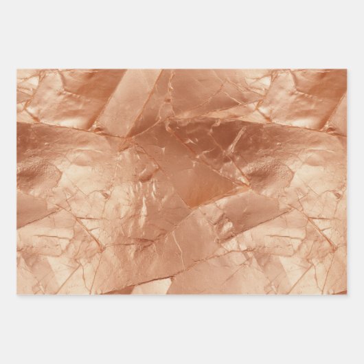 Black Rose Gold Zebra Glitzer Geschenkpapier Set (Vorderseite 3)