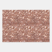 Black Rose Gold Zebra Glitzer Geschenkpapier Set (Vorderseite)