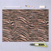 Black Rose Gold Zebra Glitzer Seidenpapier (Handwerk)