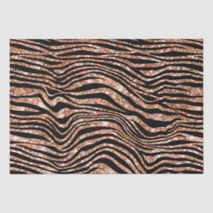 Black Rose Gold Zebra Glitzer Seidenpapier