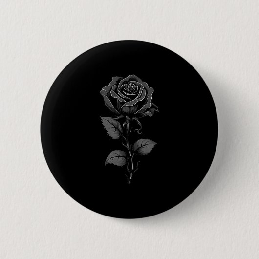 Black Rose Graphic Premium Tri-blend  Button (Vorderseite)