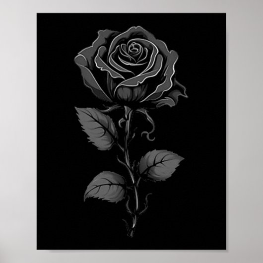 Black Rose Graphic Premium Tri-blend  Poster (Vorne)