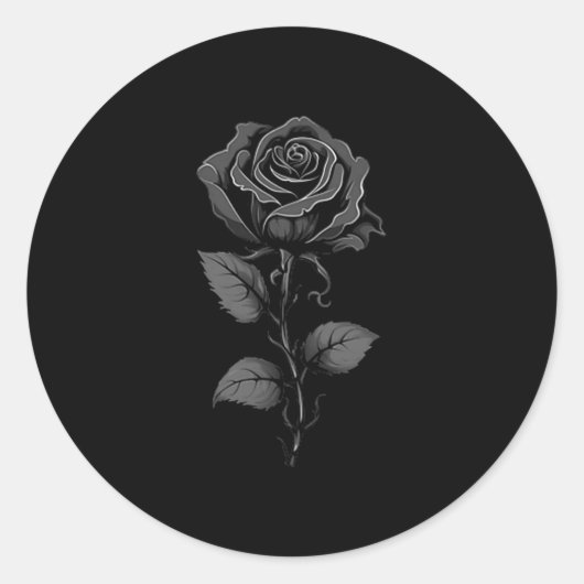 Black Rose Graphic Premium Tri-blend Runder Aufkleber (Vorderseite)