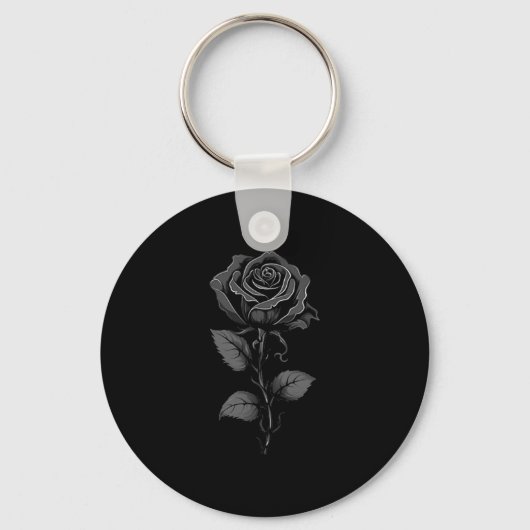 Black Rose Graphic Premium Tri-blend Schlüsselanhänger (Vorderseite)