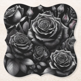 Black Rose Paper Untersetzer – Weitere Formen erhä