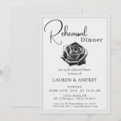 Black Rose Probeessen Einladung (Vorne/Hinten)