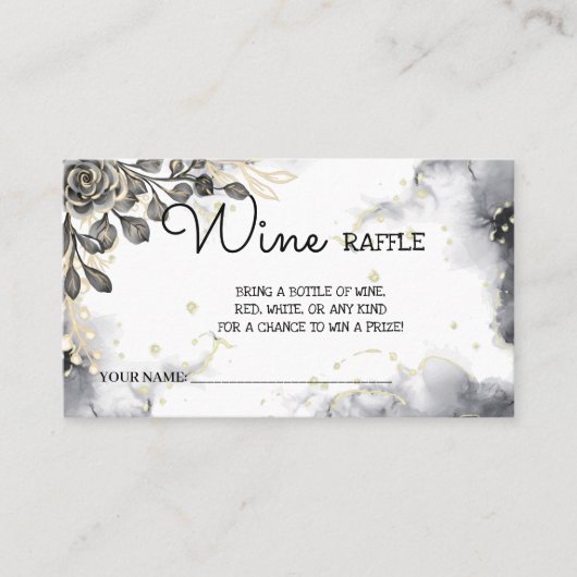 Black Rose Raffle Ticket Brautparty (Vorderseite)