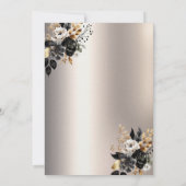 Black Rose String Light Ivory Retirement Party Einladung (Rückseite)