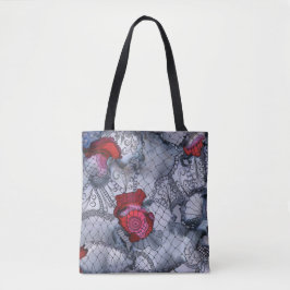 Black Rose Tote Bag Tasche