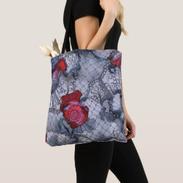Black Rose Tote Bag Tasche