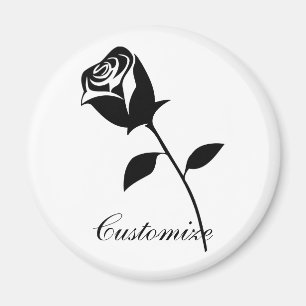 Black Rose Valentine Blume Thunder_Cove Magnet