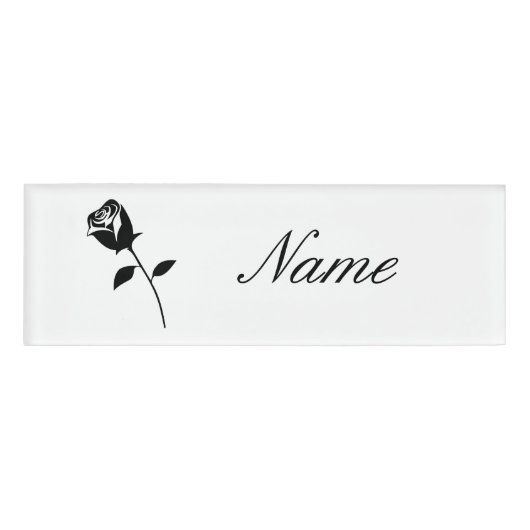 Black Rose Valentine Blume Thunder_Cove Namenschild (Vorderseite)