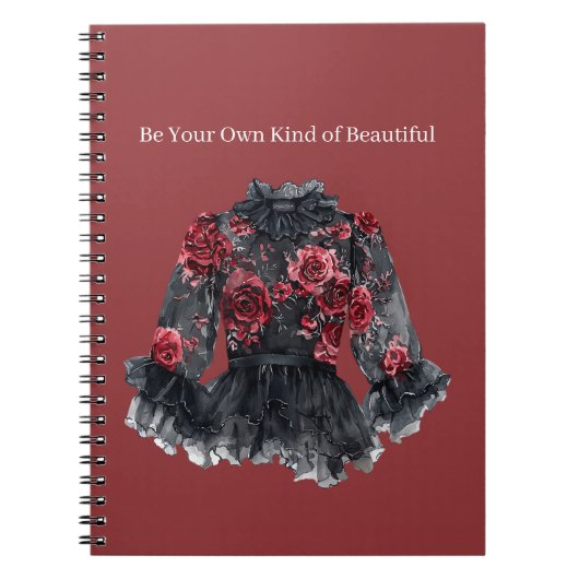 Black Roses Bluse Sei Deine Eigene Art von Schönhe Notizblock (Vorderseite)
