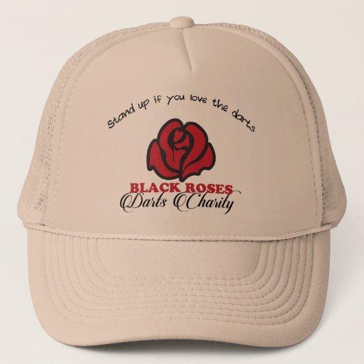 Black Roses Darts Charity Cap Truckerkappe (Vorderseite)