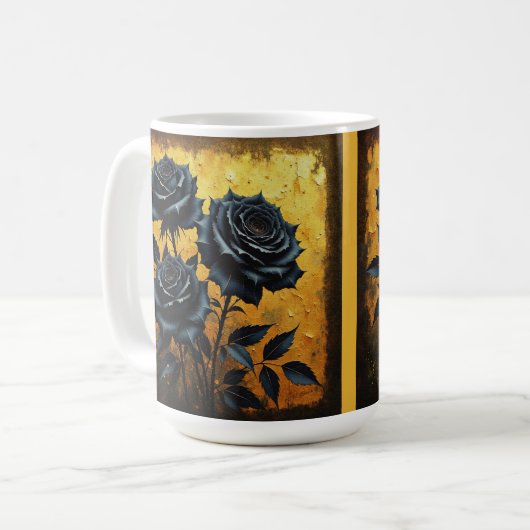Black Roses Kaffeetasse (Vorderseite Links)