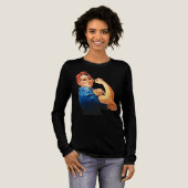 Black Rosie das Riveter-Shirt Tri-Blend Shirt (Volle Vorderseite)