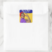 Black Rosie-Weve hat es getan Quadratischer Aufkleber (Tasche)