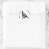 Black Rosy Finch Runder Aufkleber (Tasche)