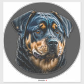 Black Rottweiler Aufkleber (Blatt)