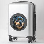 Black Rottweiler Aufkleber (Koffer)