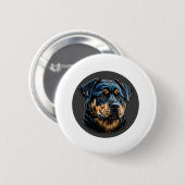 Black Rottweiler Button (Vorne & Hinten)