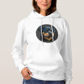 Black Rottweiler Hoodie (Vorderseite)