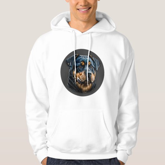 Black Rottweiler Hoodie (Vorderseite)