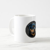 Black Rottweiler Kaffeetasse (Vorderseite Links)