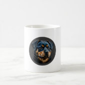 Black Rottweiler Kaffeetasse (Mittel)