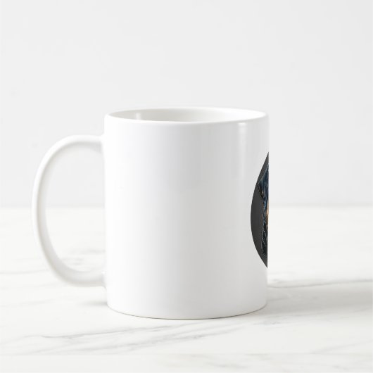 Black Rottweiler Kaffeetasse (Links)