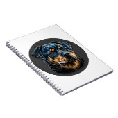 Black Rottweiler Notizblock (Rechte Seite)