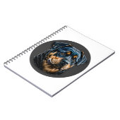 Black Rottweiler Notizblock (Linke Seite)