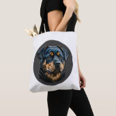 Black Rottweiler Tasche (Von Nahem)