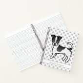 Black Rough Coat Jack Russell Terrier Dog & Name Notizblock (Innenseite)