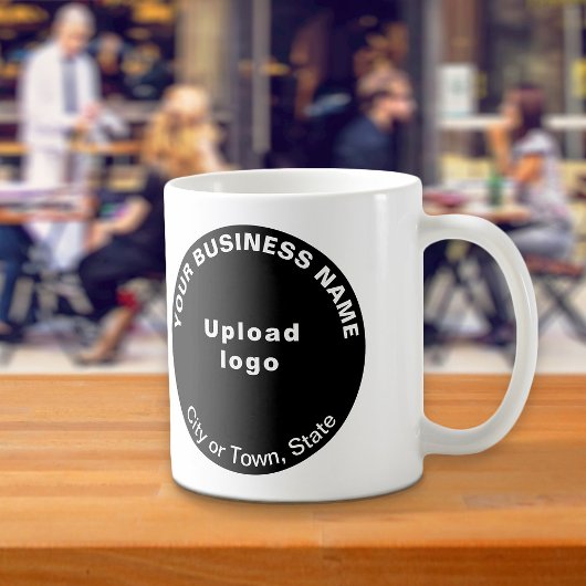 Black Round Business Brand auf Tasse