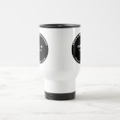 Black Round Business Brand on Travel Mug Reisebecher (Mittel)