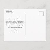 Black Royal Blue Gold Glitzer Floral Quinceanera Postkarte (Rückseite)