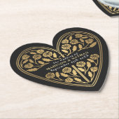 Black Royal Medieval Gold Sword Wedding Untersetzer (angewinkelt)