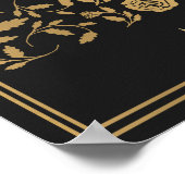 Black Royal Medieval Sword Begrüßung Begrüßungszei Poster (Ecke)