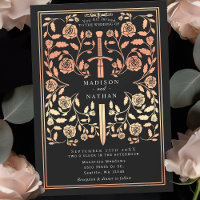 Black Royal Mittelalterliche Rose Goldschwert Hoch