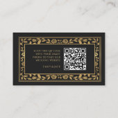 Black Royal Sword Wedding Website UAWG QR Code Begleitkarte (Rückseite)