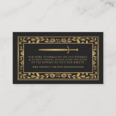Black Royal Sword Wedding Website UAWG QR Code Begleitkarte (Vorderseite)